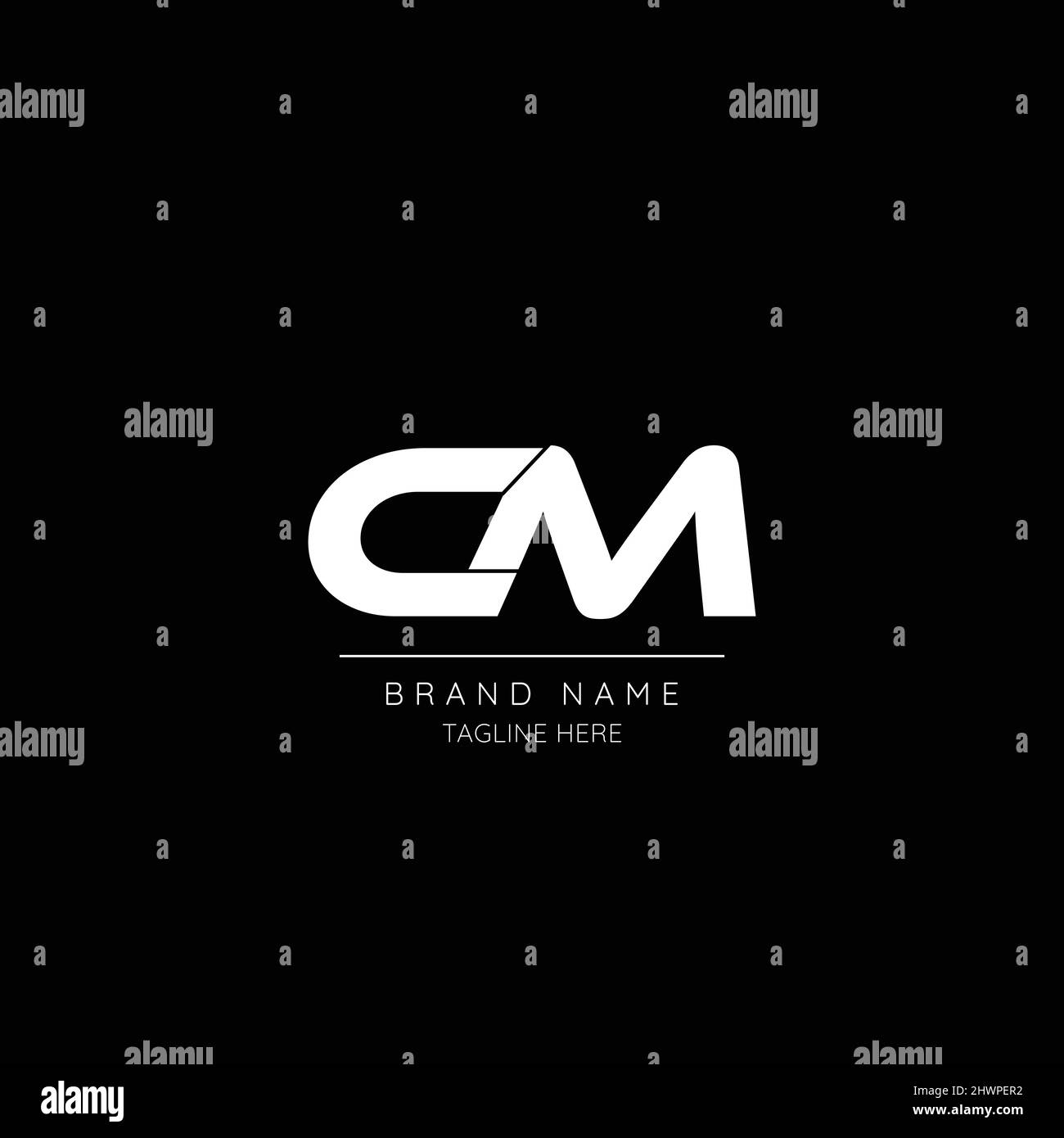 Alphabet Anfangsbuchstabe Symbol Logo CM Stock Vektor