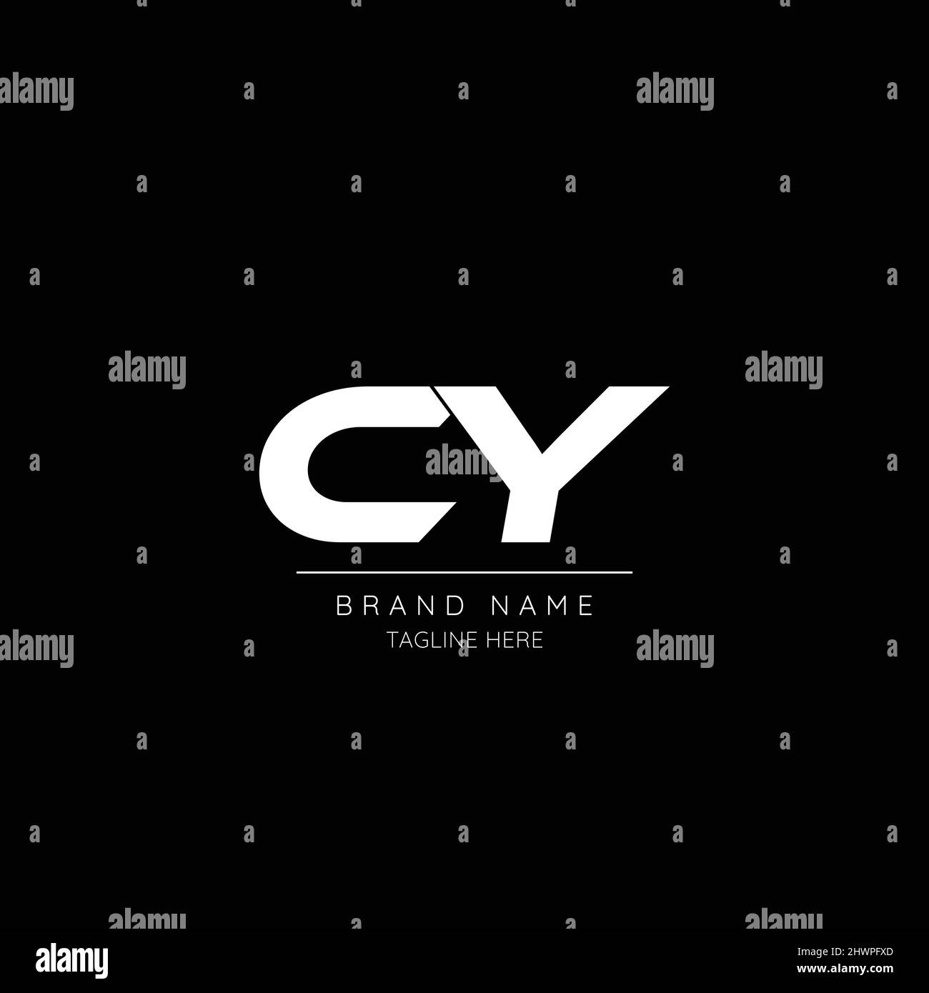 Alphabet Anfangsbuchstabe Symbol Logo CY Stock Vektor