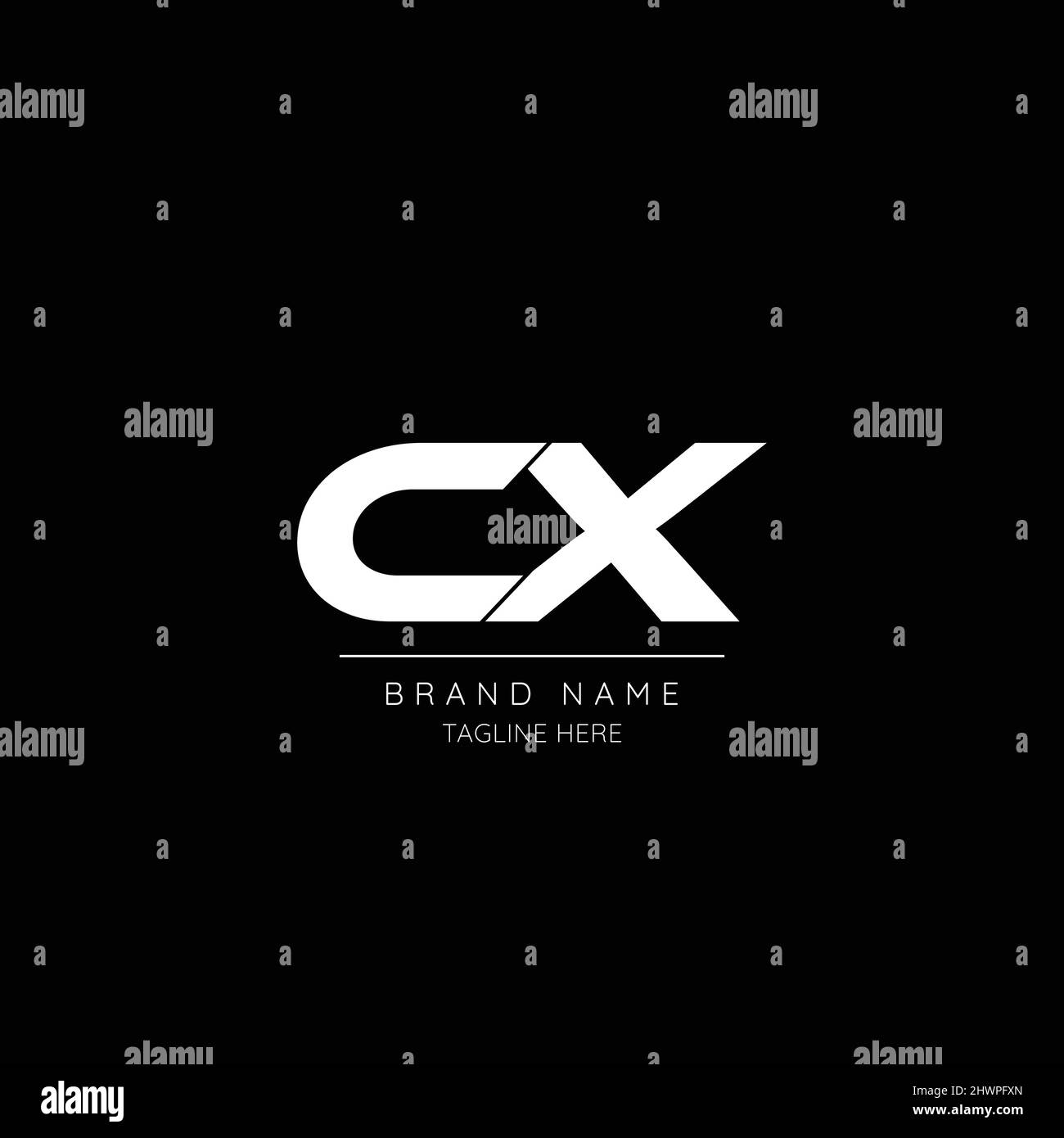 Alphabet Anfangsbuchstabe Symbol Logo CX Stock Vektor