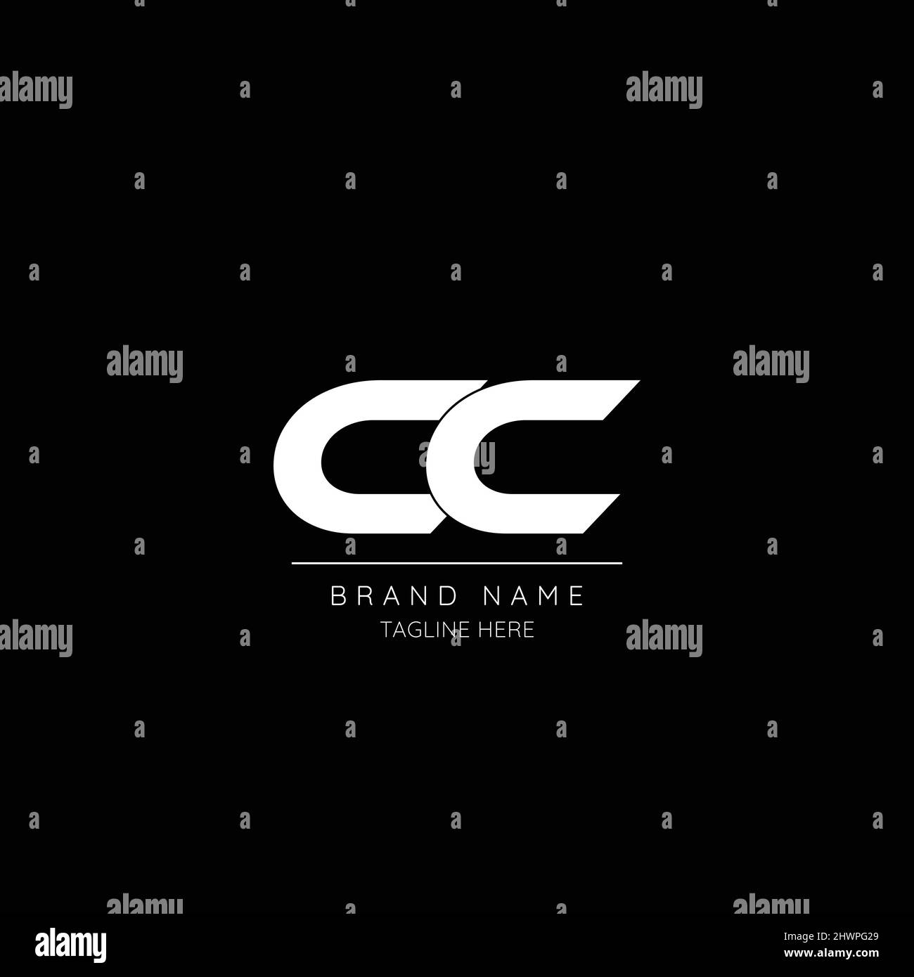 Alphabet Anfangsbuchstabe Symbol Logo CC Stock Vektor