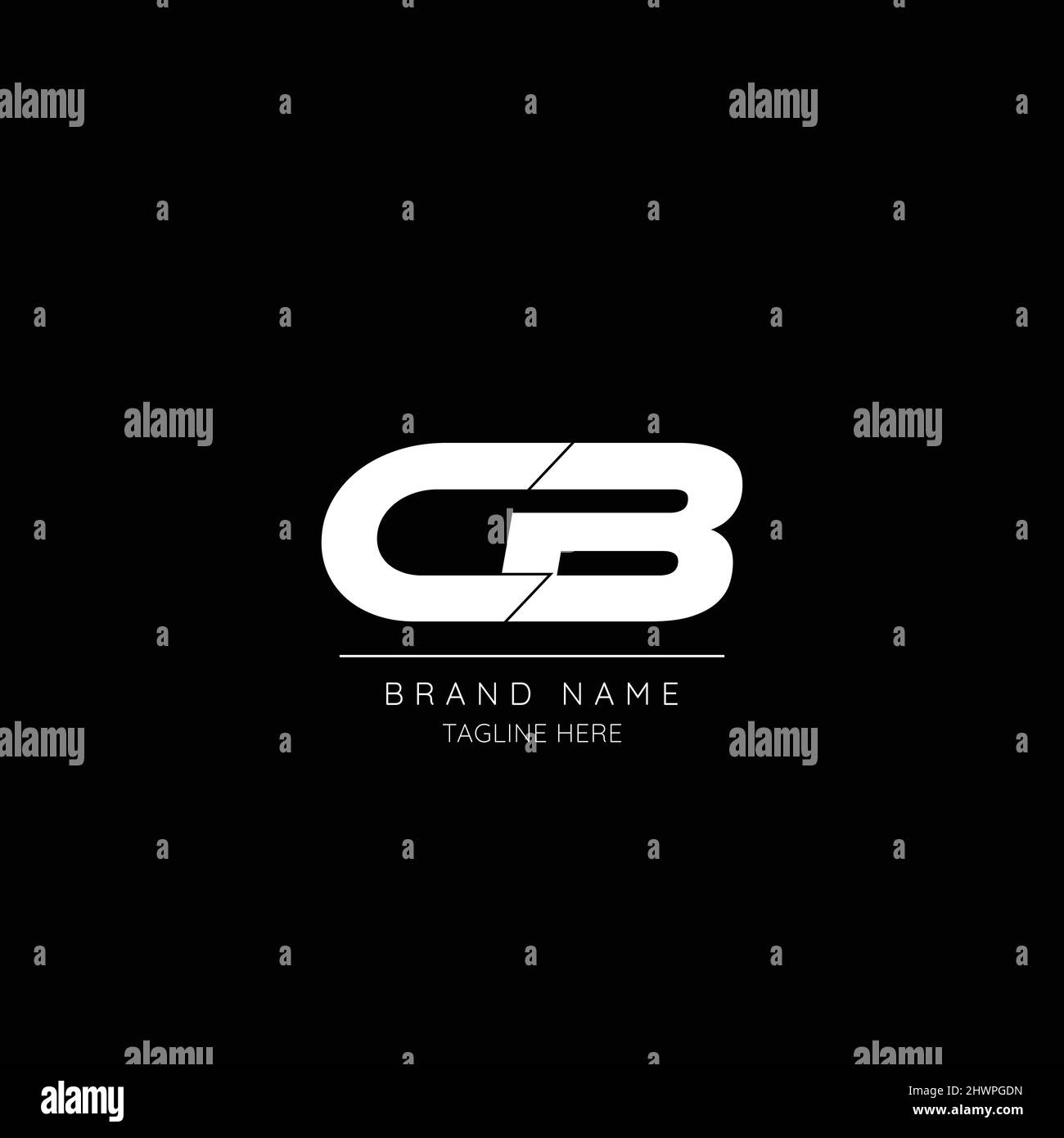 Alphabet Anfangsbuchstabe Symbol Logo CB Stock Vektor