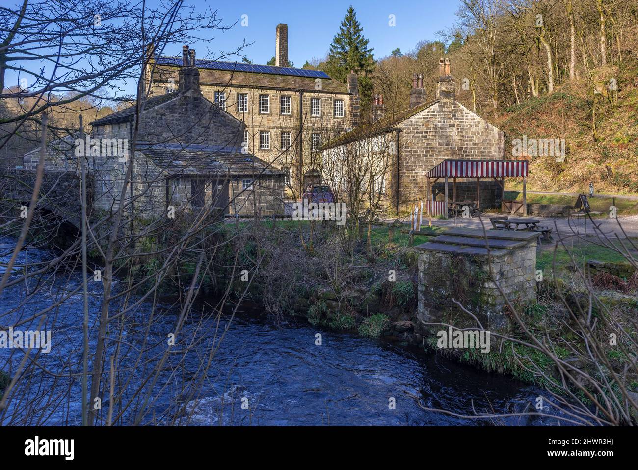 Gibson Mill in Hardcastle Crags in Midgeboole in West Yorkshire Stockfoto
