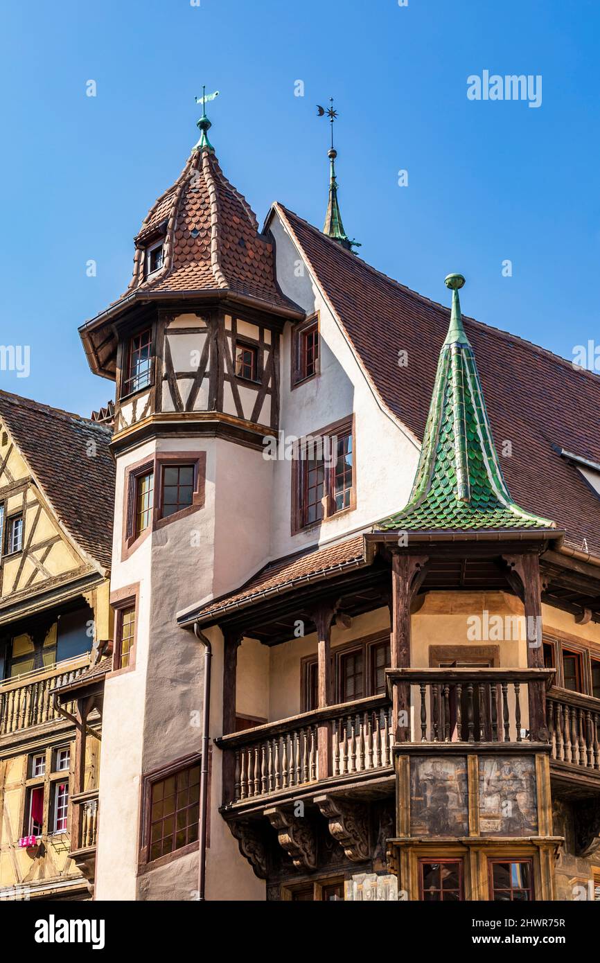 Frankreich, Elsass, Colmar, Außenansicht des historischen Pfister House Stockfoto