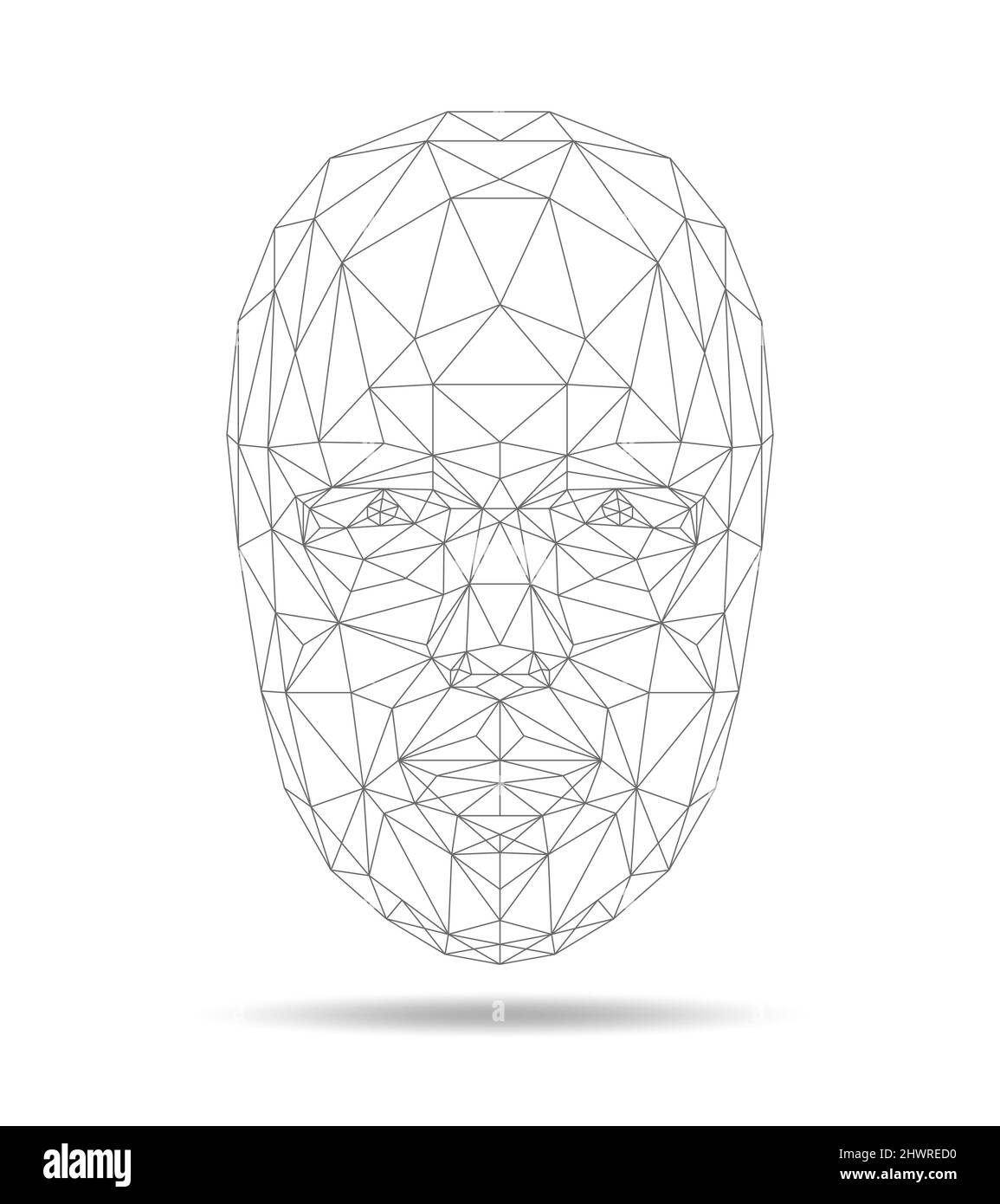 Personenerkennung Gesichter scannen Stock Vektor