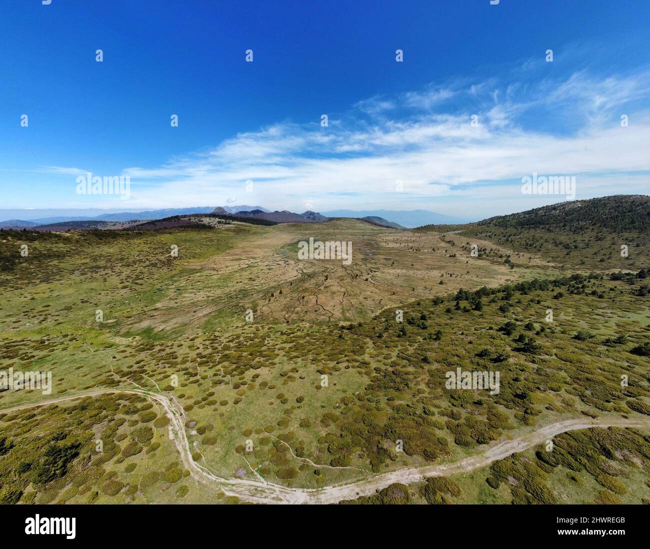 Dobro Pole, Mazedonien - Grenze Griechenland - Schlachtfeld WW1 Stockfoto