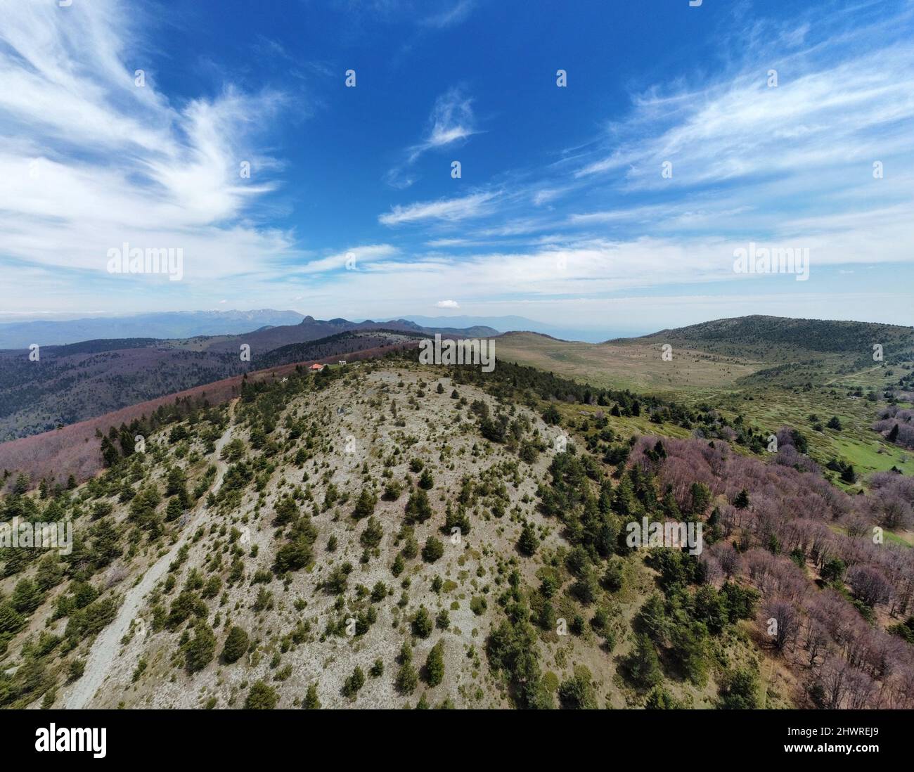 Dobro Pole, Mazedonien - Grenze Griechenland - Schlachtfeld WW1 Stockfoto