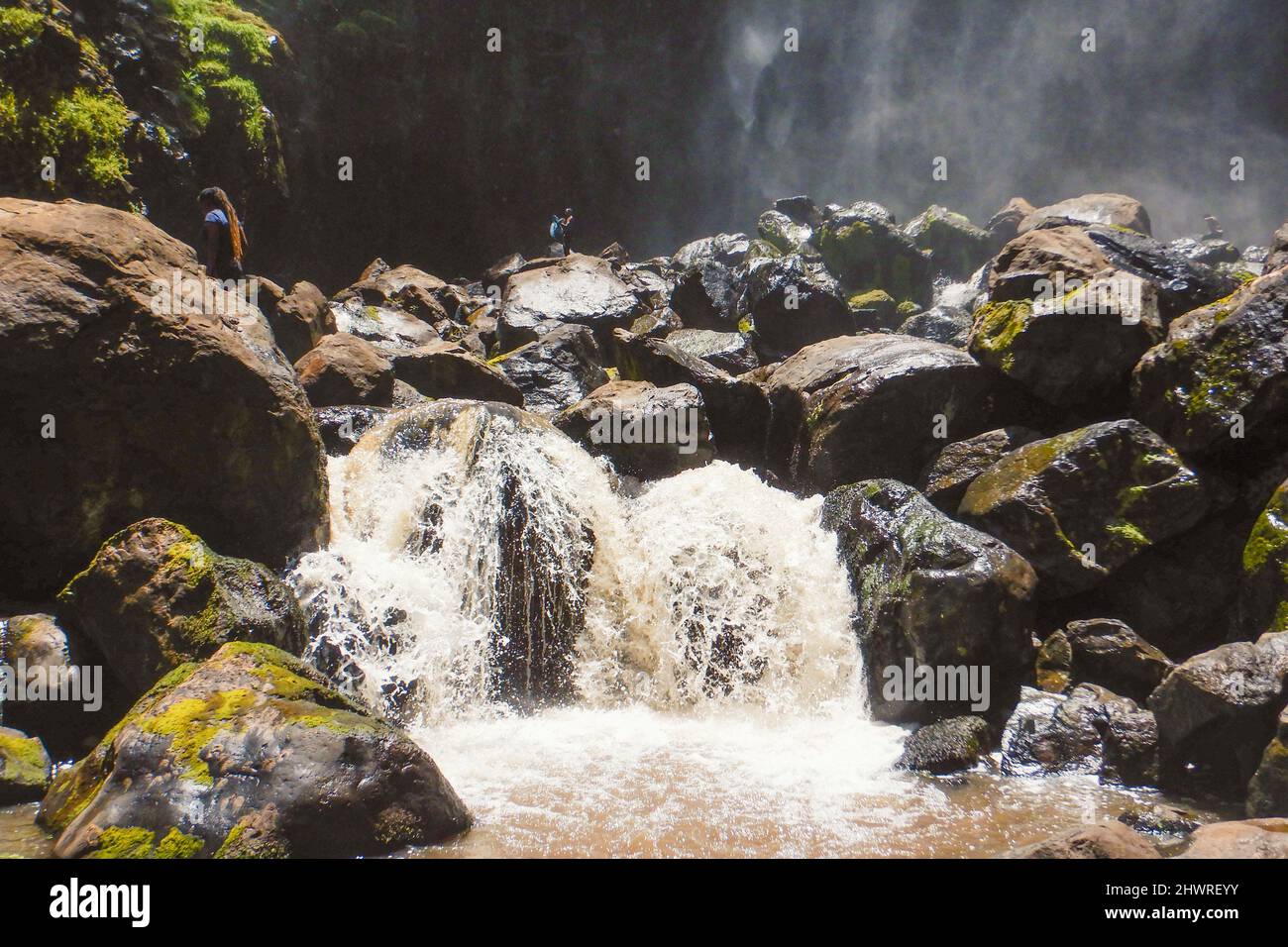 Malerische Aussicht auf die Thompson Falls im ländlichen Kenia Stockfoto