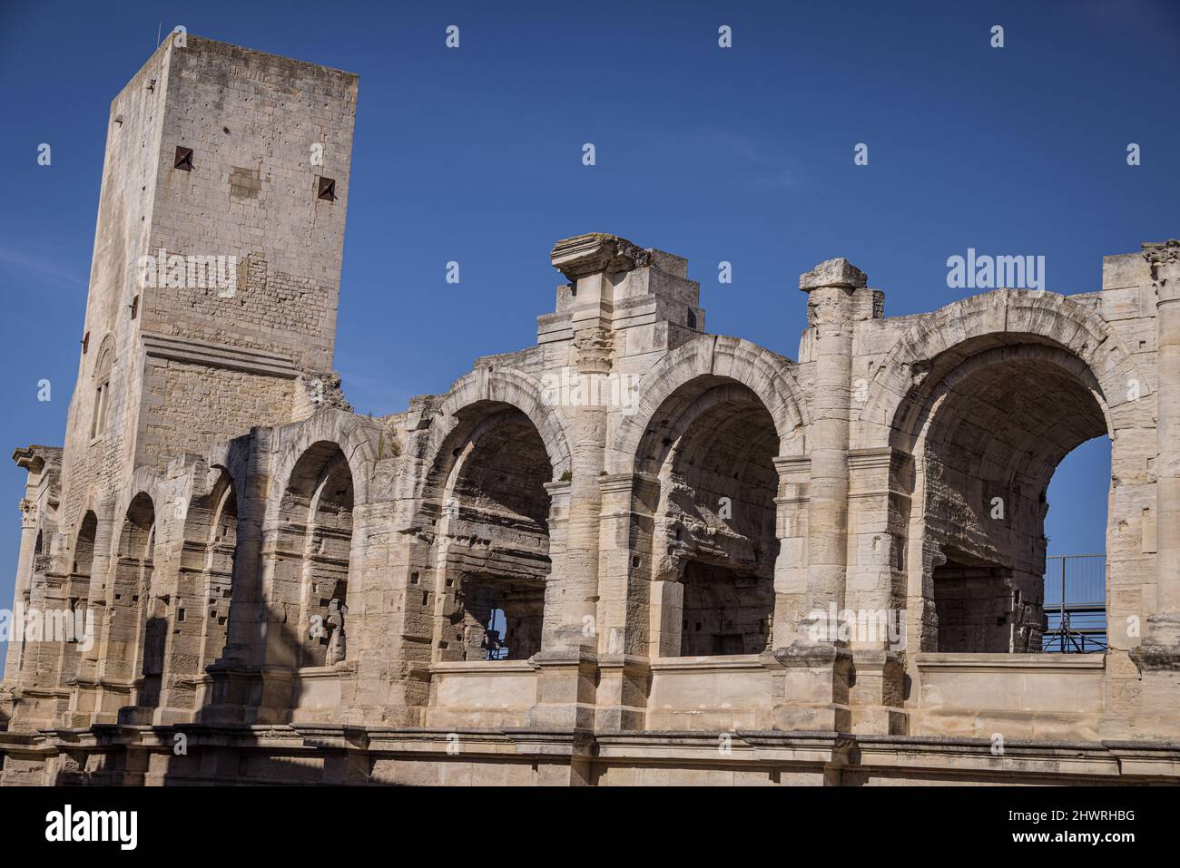 Arles Amphitheater (Les Arenes), Arles, Provence, Frankreich Stockfoto