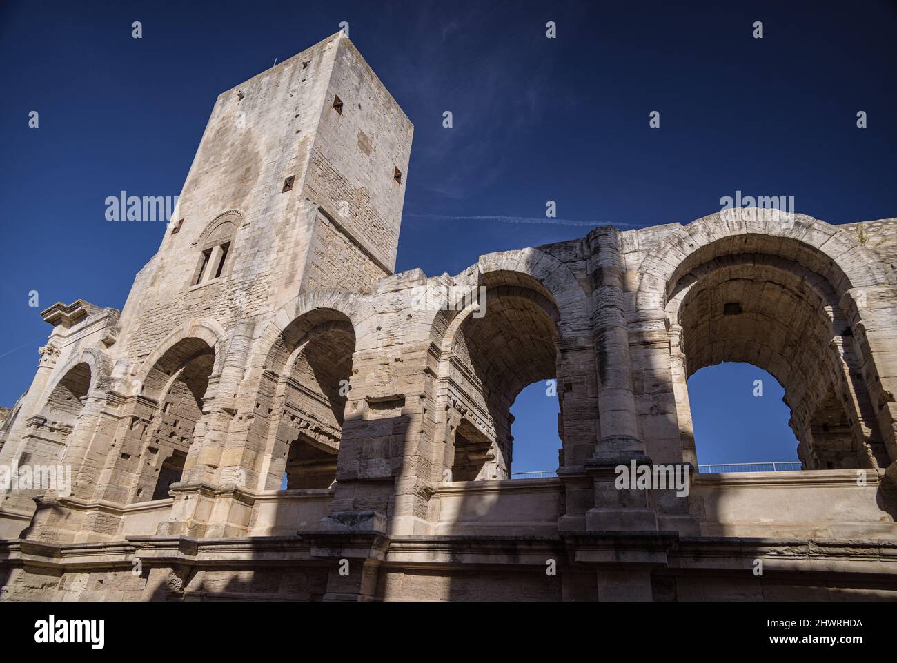 Arles Amphitheater (Les Arenes), Arles, Provence, Frankreich Stockfoto