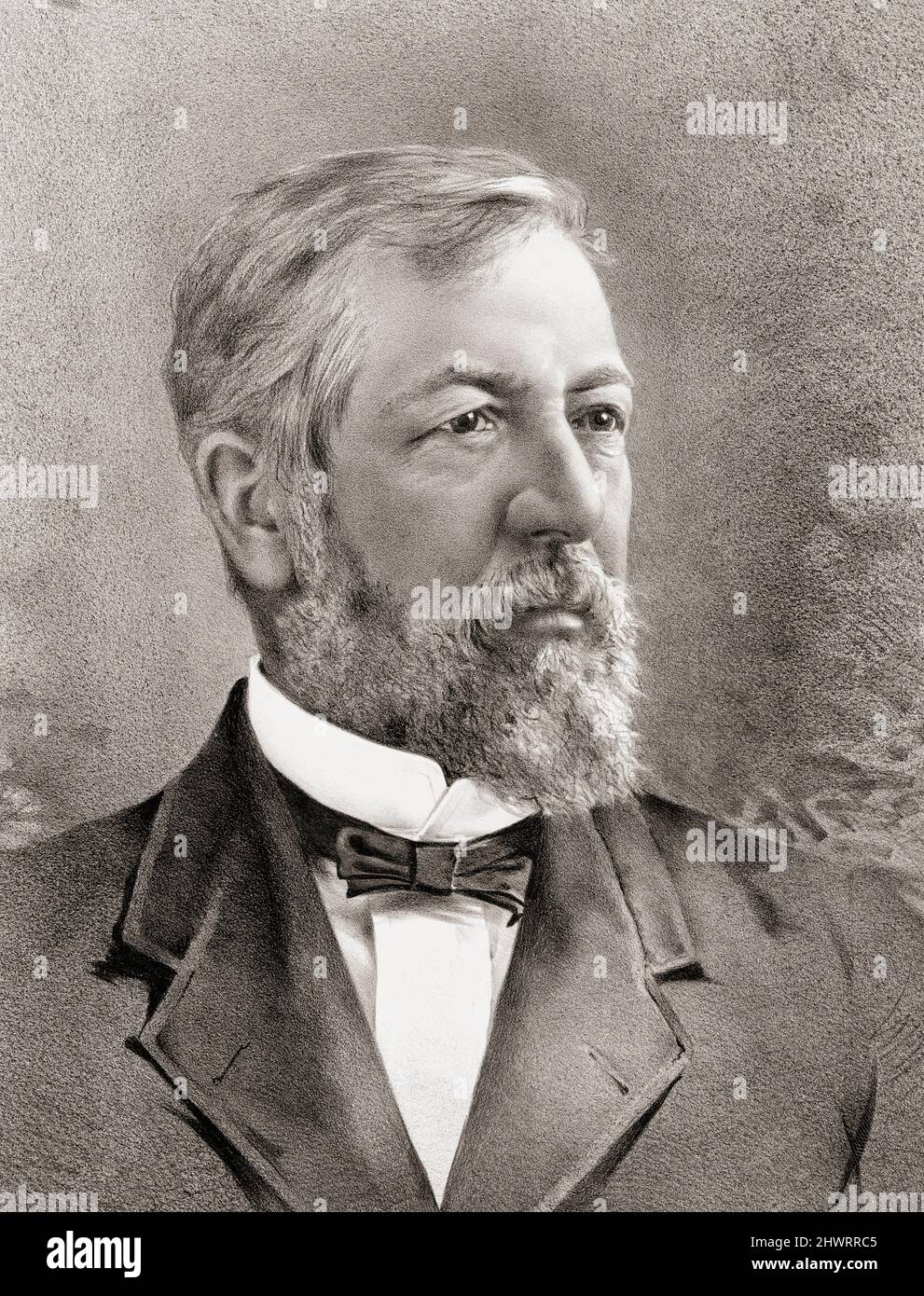 James Gillespie Blaine, 1839 - 1893. Amerikanischer Politiker und Senator. Er diente zweimal als Staatssekretär. Nach einem Porträt aus dem 19.. Jahrhundert. Stockfoto