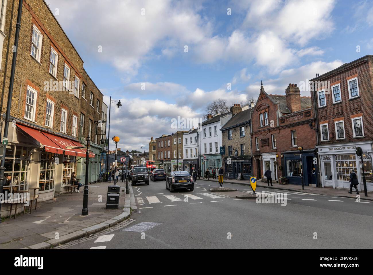 Highgate Village, North London, Heimat der neuen Generation von Superreichen, England, Großbritannien Stockfoto
