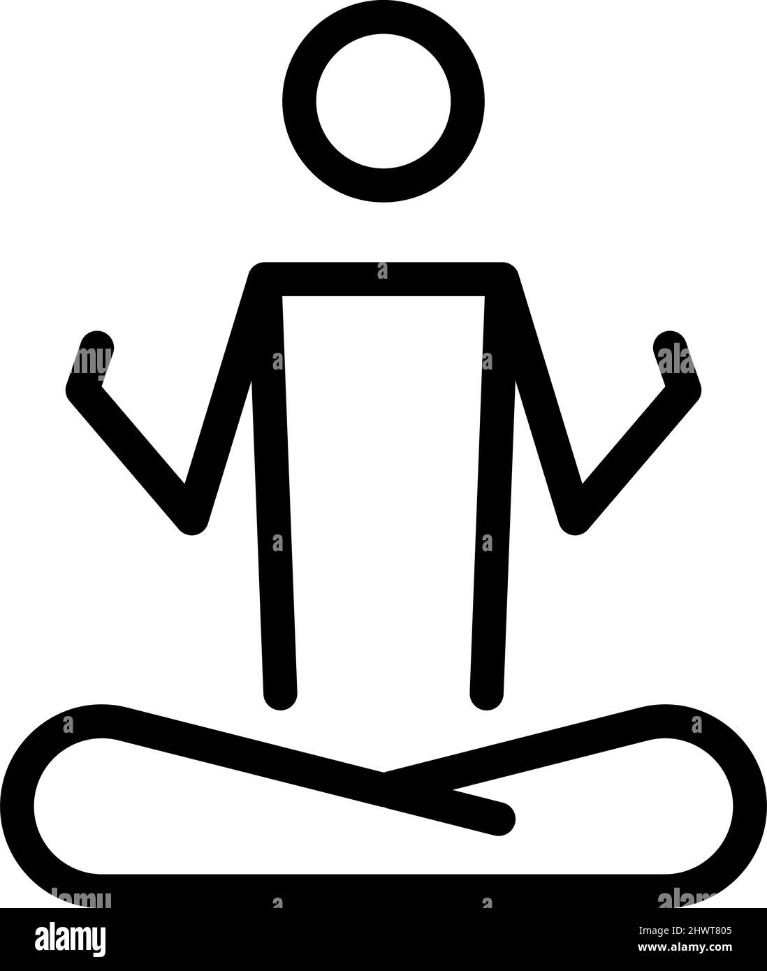 Workout Icon Vektor Person meditieren in Lotus Pose Stock Vektor