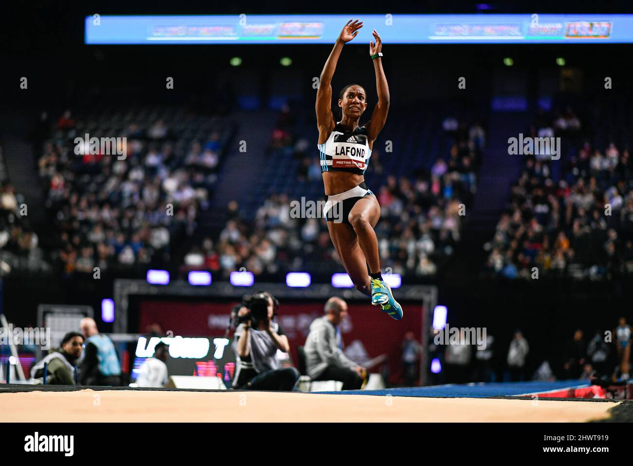 Thea Lafond von Dominica (Triple Jump der Frauen) tritt während der World Athletics Indoor Tour, Meeting de Paris 2022 am 6. März 2022 in der Accor Arena in Paris, Frankreich, an. Stockfoto