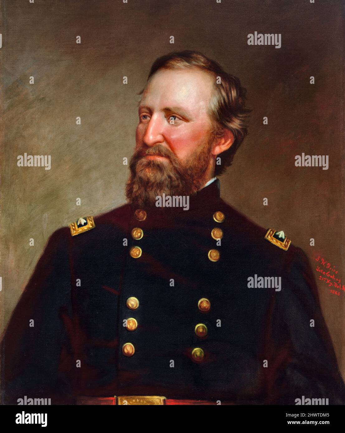 Portrait of General William Rosecrans (1819-1898) von Samuel Woodson Price, Öl auf Leinwand, 1868 Stockfoto