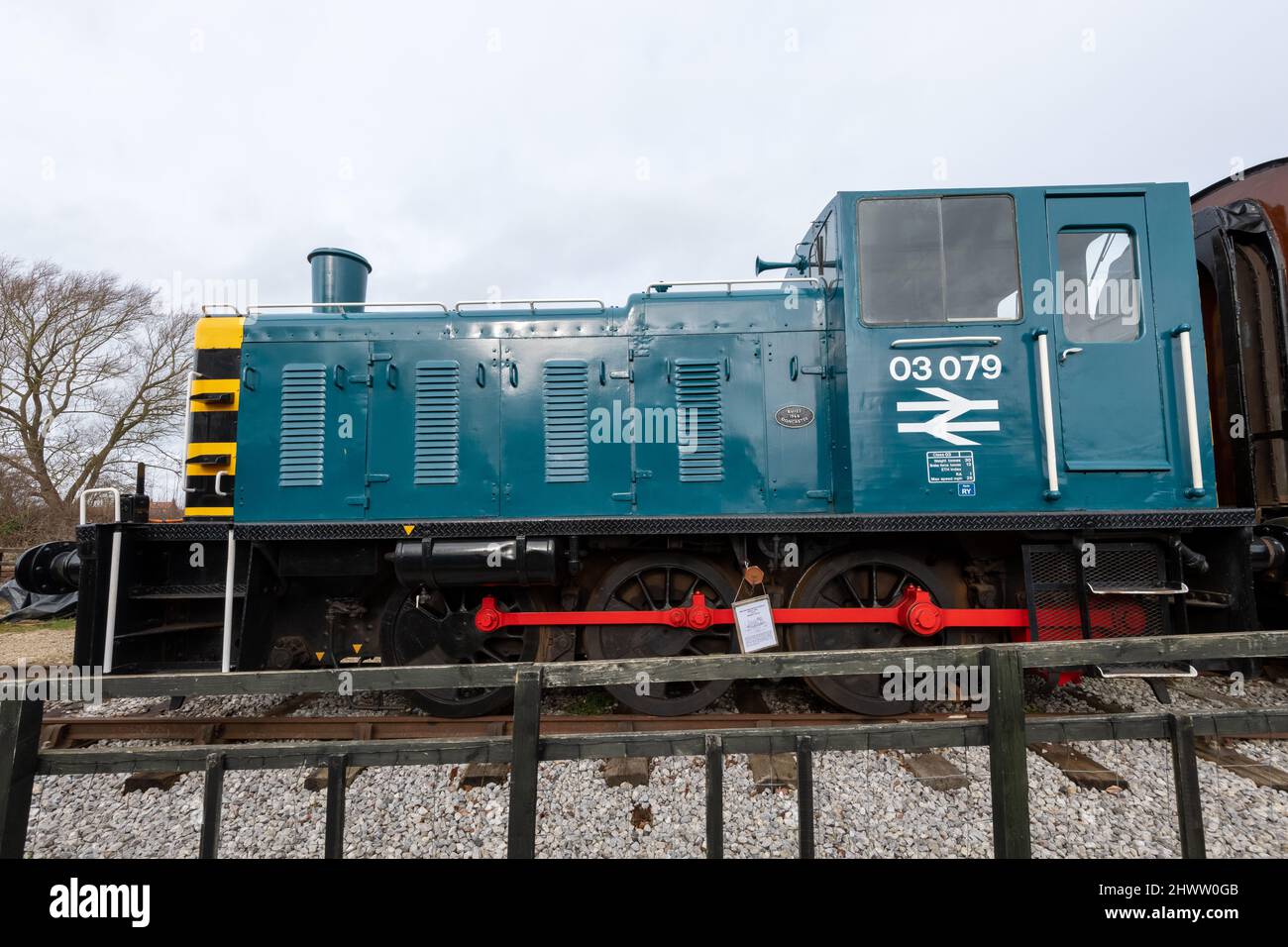 York.Yorkshire.Vereinigtes Königreich.Februar 16. 2022.Im Yorkshire Museum of Farming Ist Ein Zug der britischen Eisenbahnklasse 03 zu sehen Stockfoto