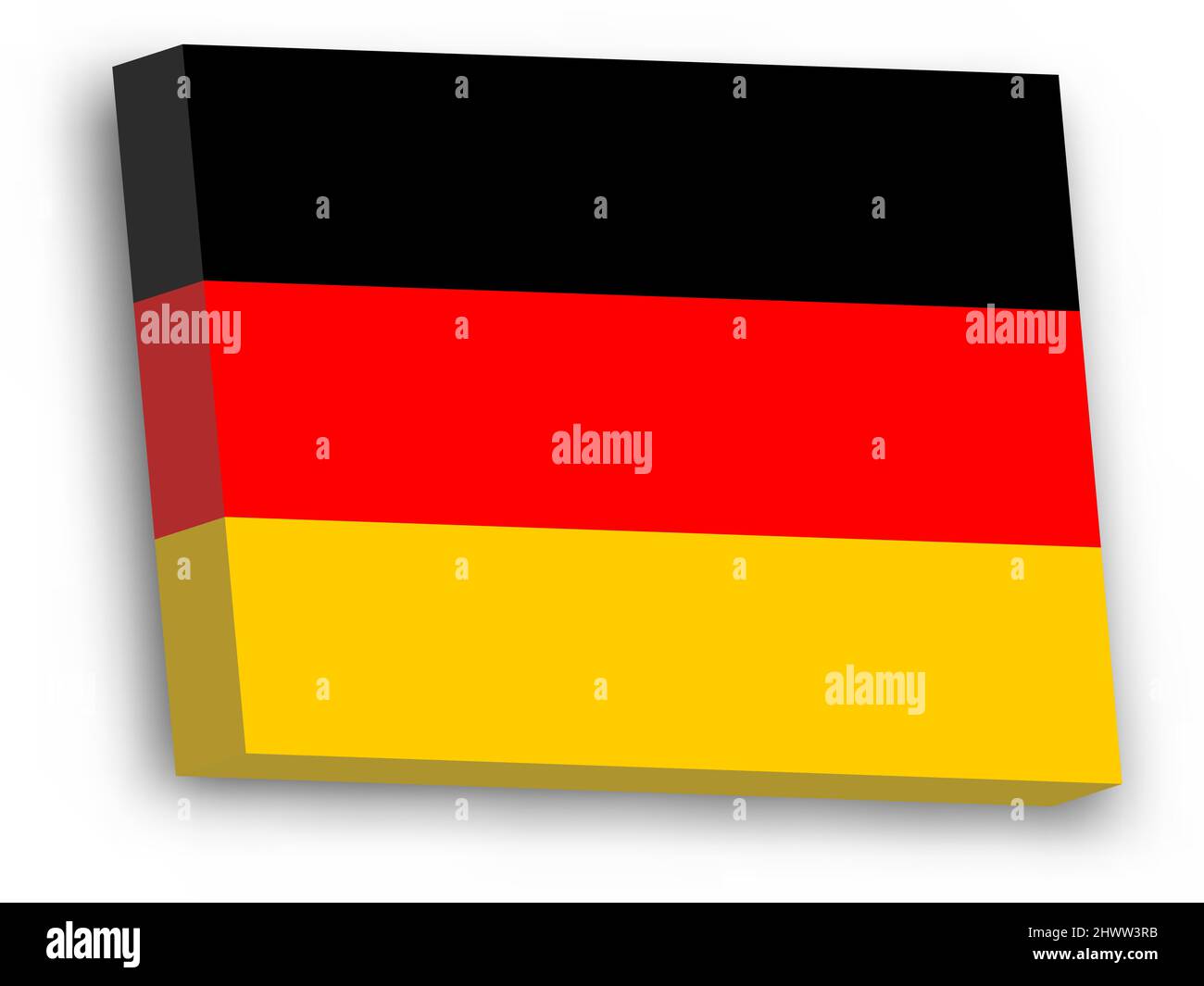 3D Vektorflagge von Deutschland Stock Vektor