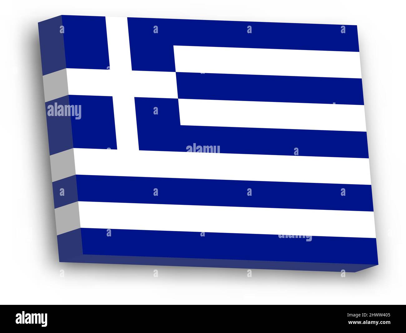 3D Vektorflagge von Griechenland Stock Vektor