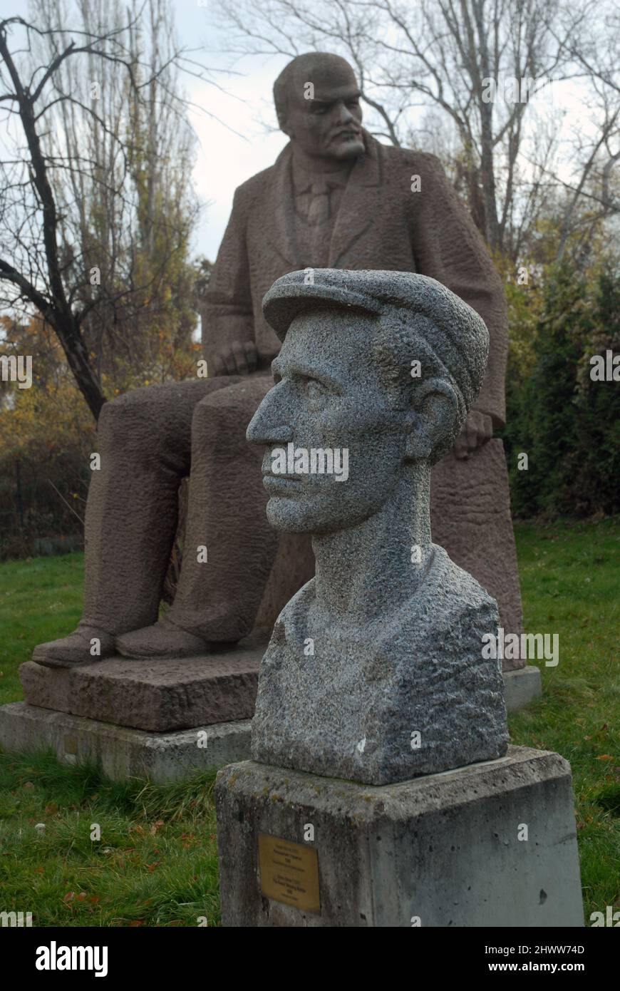 Skulpturen im Museum für Sozialistische Kunst, Sofia, Bulgarien. Stockfoto