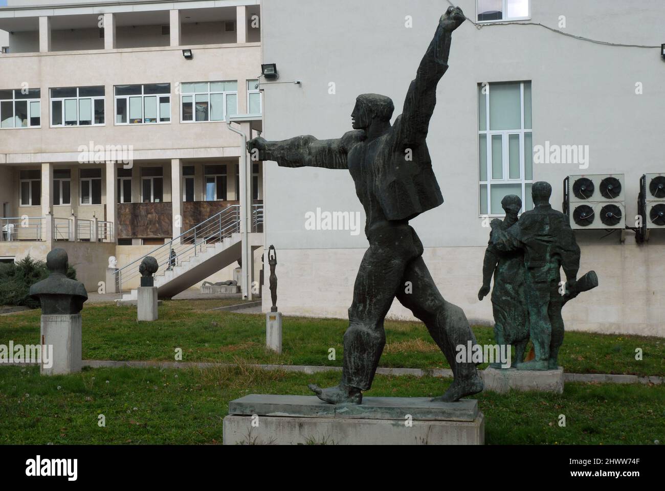 Skulpturen im Museum für Sozialistische Kunst, Sofia, Bulgarien. Stockfoto