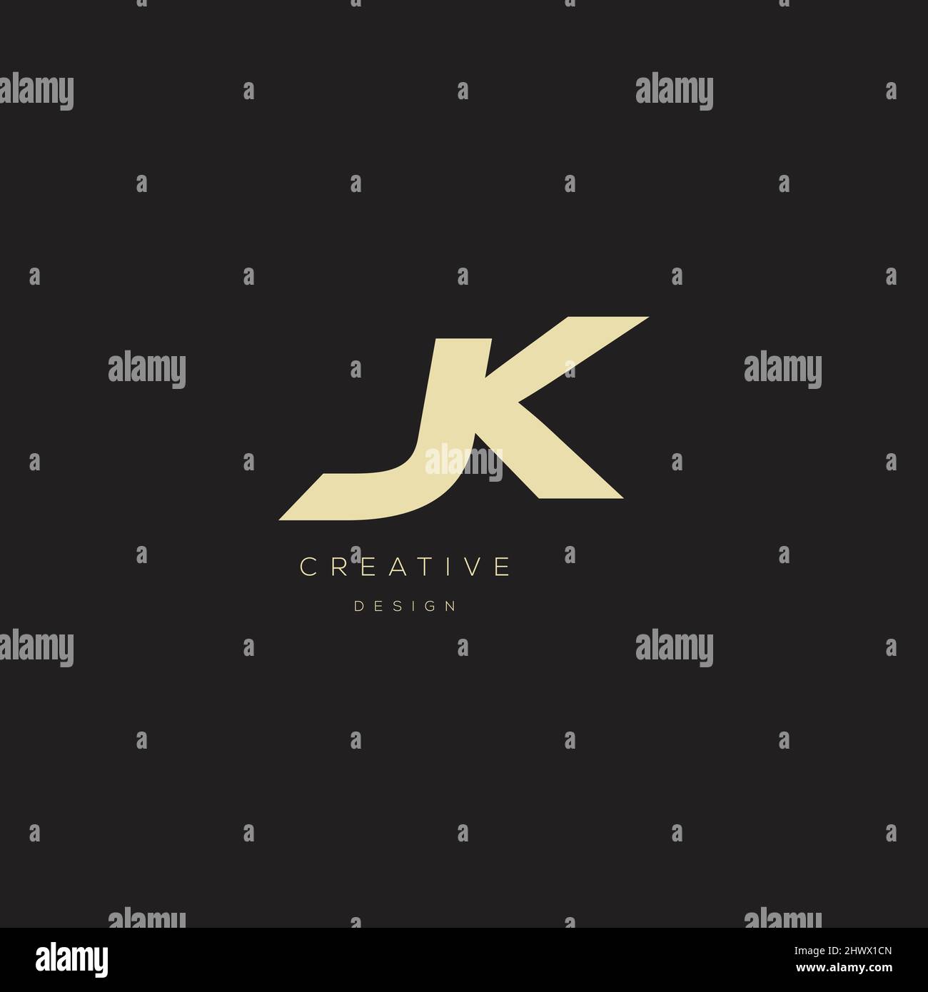 Buchstabenbuchstaben Initialen Monogramm-Logo JK Stock Vektor