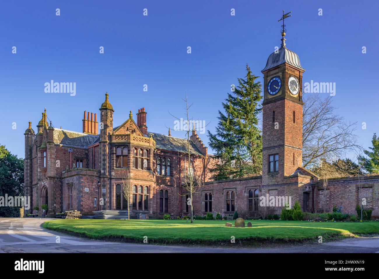 Walton Hall in Warrington, ehemaliges Haus und Gärten von Lord und Lady Daresbury. Stockfoto