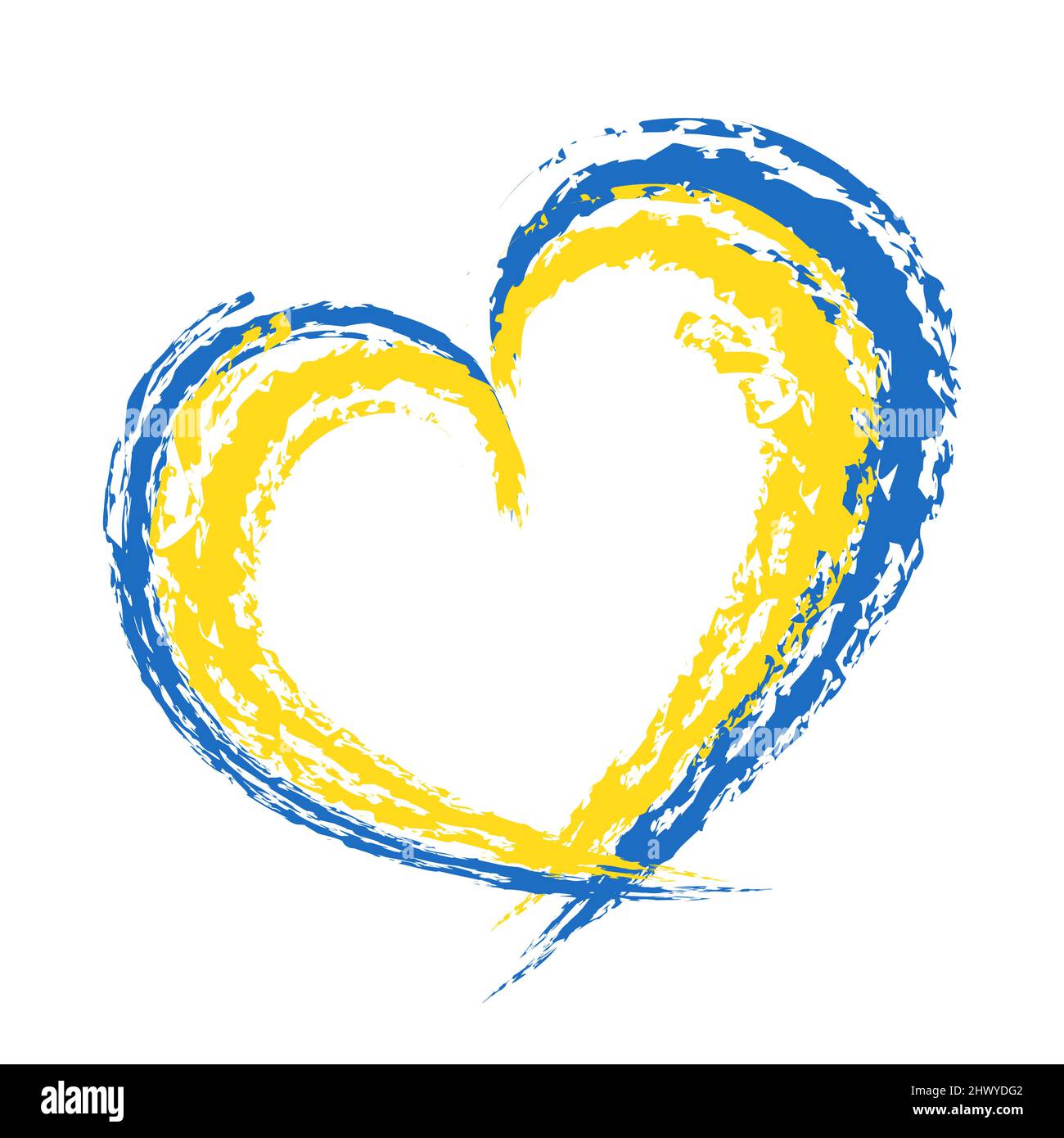 Sagen Sie Nein zum Krieg - russischer und ukrainischer Konflikt. Stock Vektor