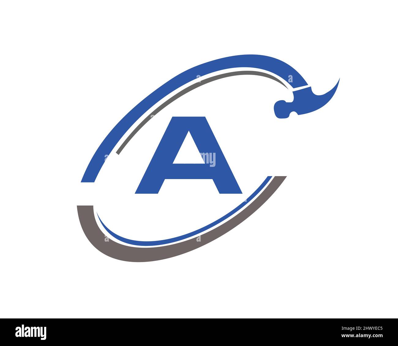 Startseite Reparatur-Logo mit Einem Buchstaben Vektor. Home Bau Logo mit Einem Brief Reparatur-Konzept Stock Vektor