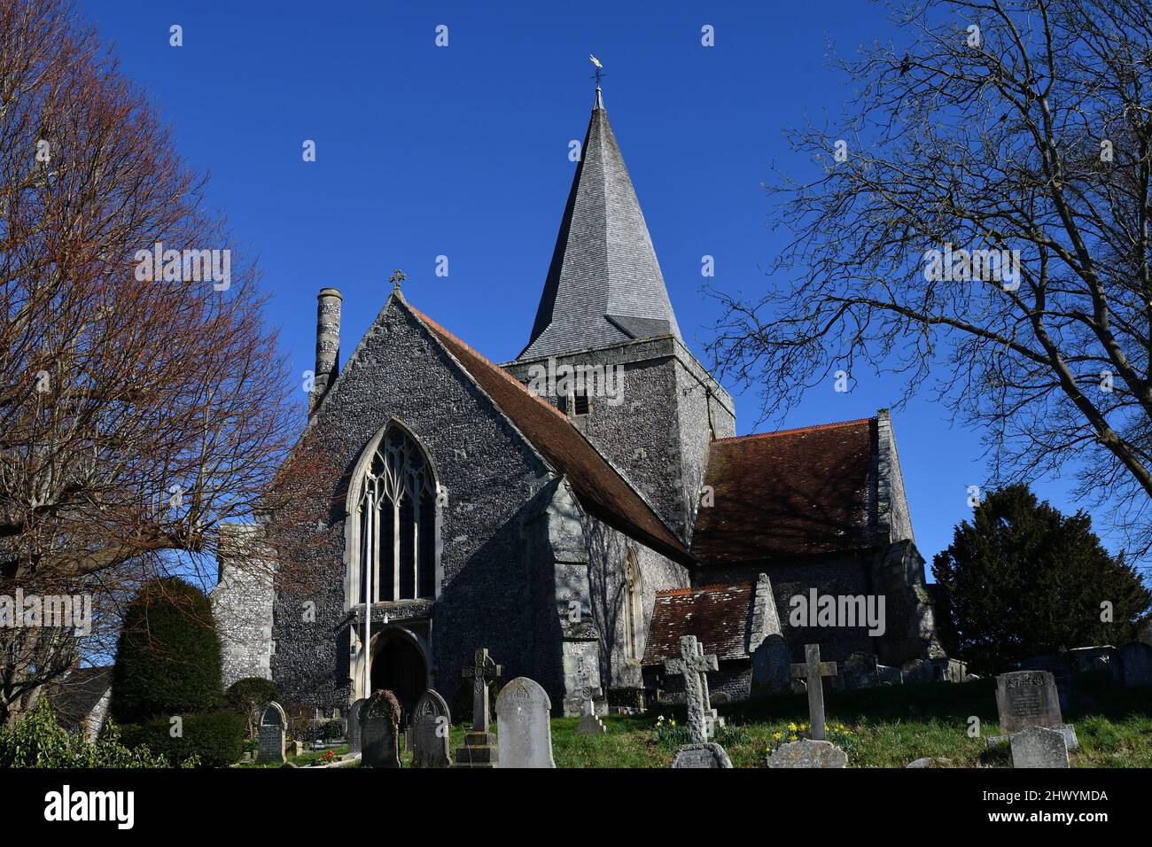 St. Andrew Parish Church Alfriston, großbritannien Stockfoto