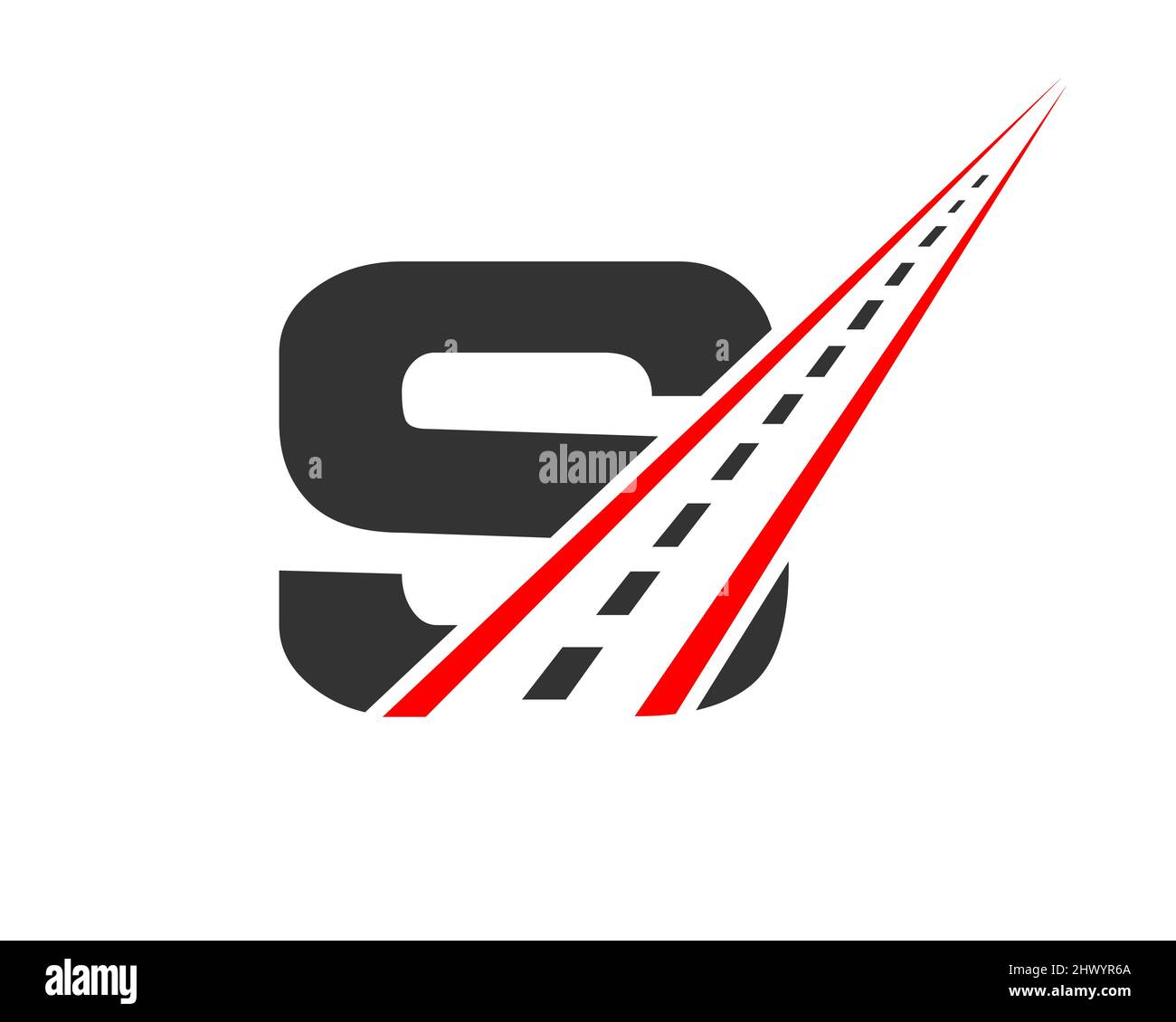 Transportlogo mit S-Letter-Konzept. S Letter Road Logo Design-Vorlage Stock Vektor