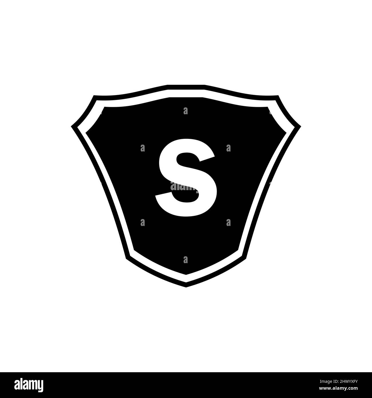Schild Emblem Buchstabe S Logo Vorlage. Buchstabe S Schild Logo, Premium Monogramm Schild Buchstabe S Vektor für Verein, Stiftung und Firmenidentität Stock Vektor