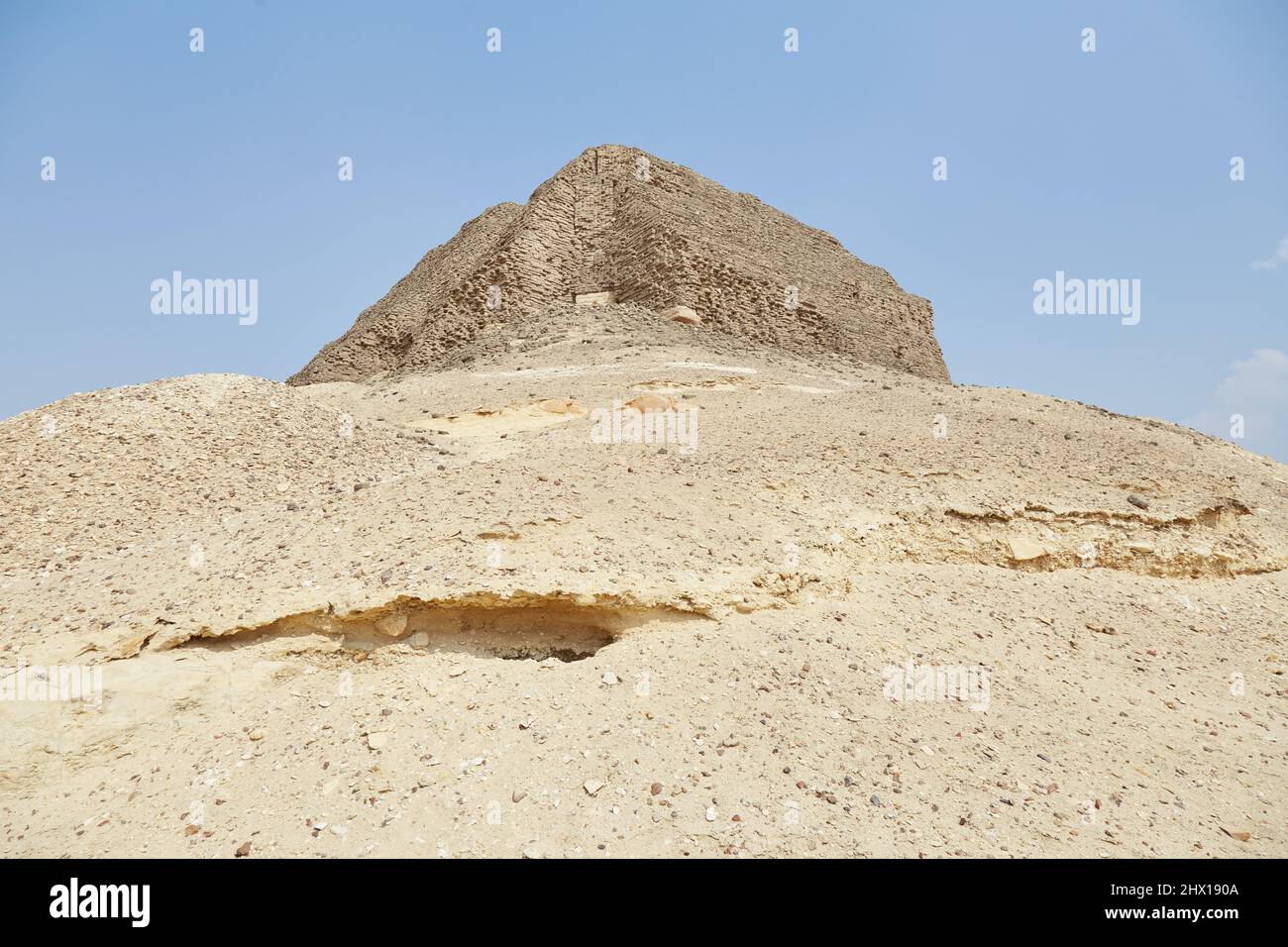 Die Mudbrick-Pyramide von El Lahun aus Ägyptens mittlerem Königreich Stockfoto