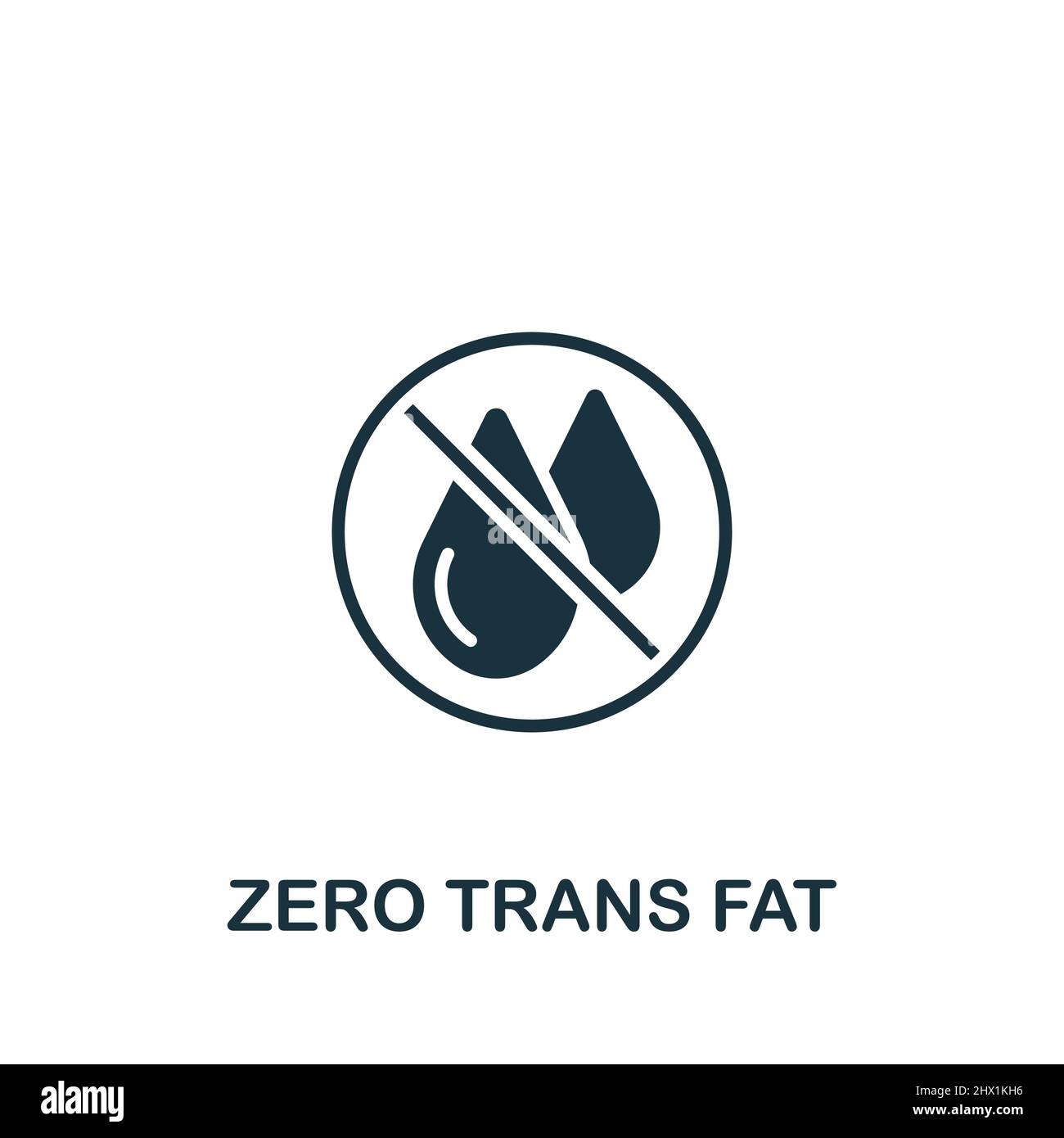 Symbol für Null-Trans.-Fett. Monochromes, einfaches Symbol für Vorlagen, Webdesign und Infografiken Stock Vektor