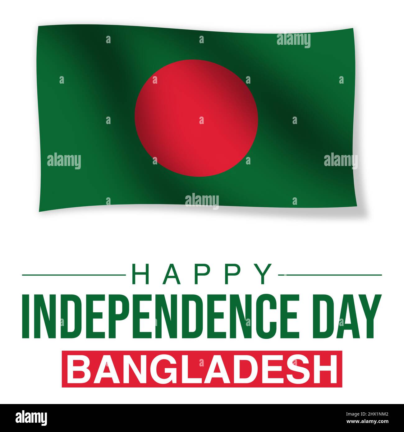 Bangladesh Independence Day Social Media Post Design Hintergrund Stockfoto