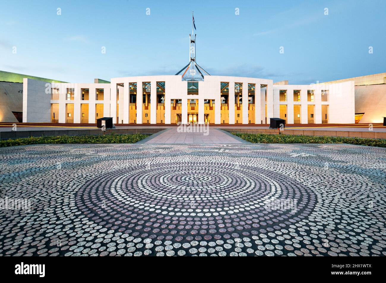 Im Parlament in Canberra. Stockfoto