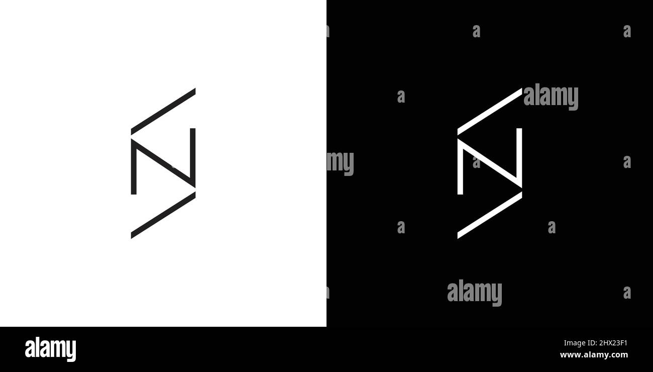 Starkes und modernes NS-Initialen-Logo Stock Vektor