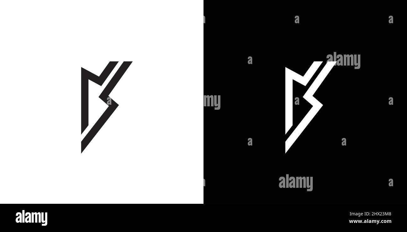 Kräftiges und modernes NS-Initialen-Logo Stock Vektor