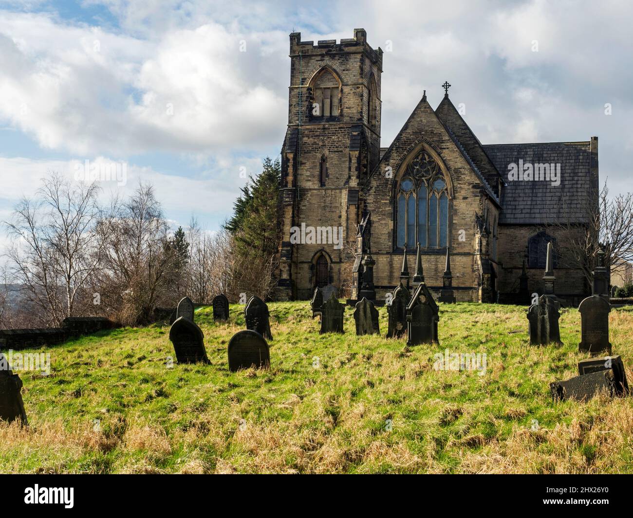 St. Thomas the Apostle Church an der Claremount Road Halifax West Yorkshire England Stockfoto