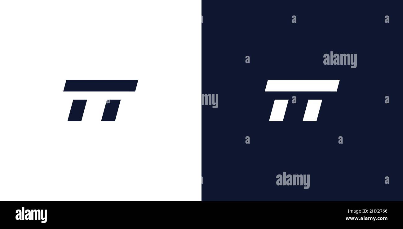 Modernes und einzigartiges TT-Anfangslogo-Design Stock Vektor