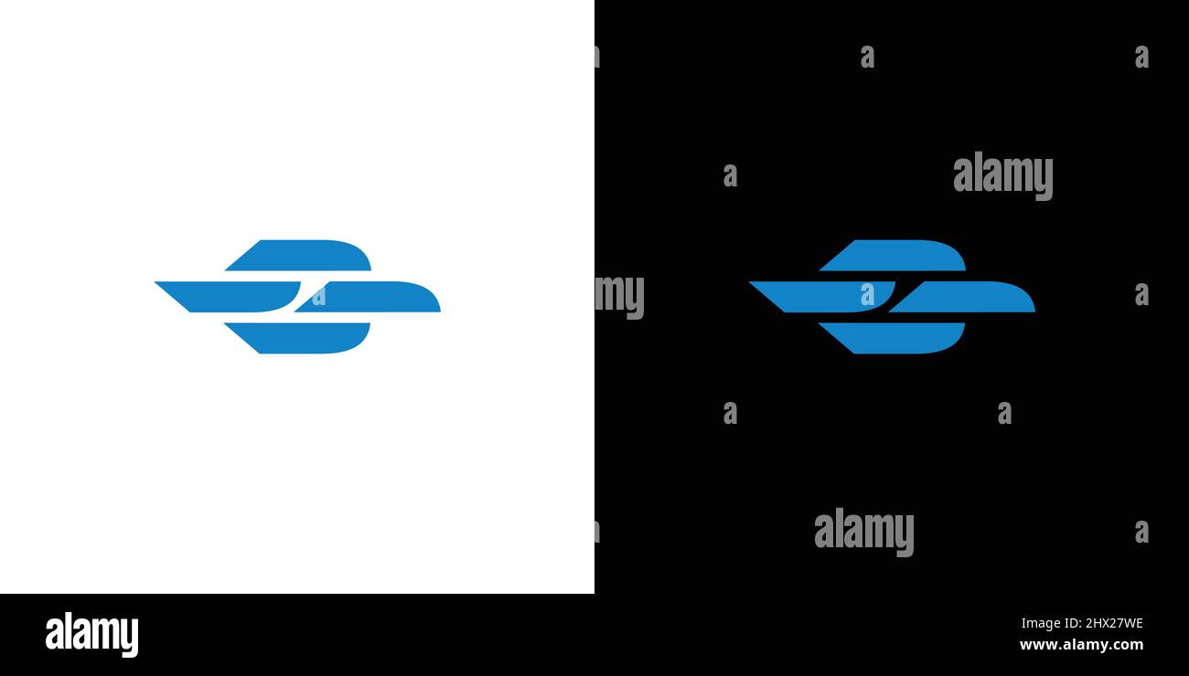 Einzigartiges und modernes SS-Logo mit Anfangsbuchstaben Stock Vektor