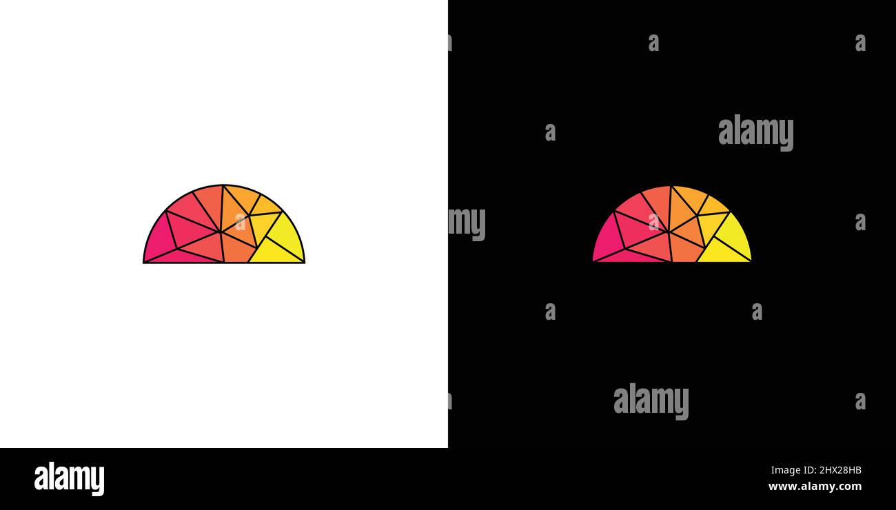 Modernes und farbenfrohes Dome-Logo-Design Stock Vektor