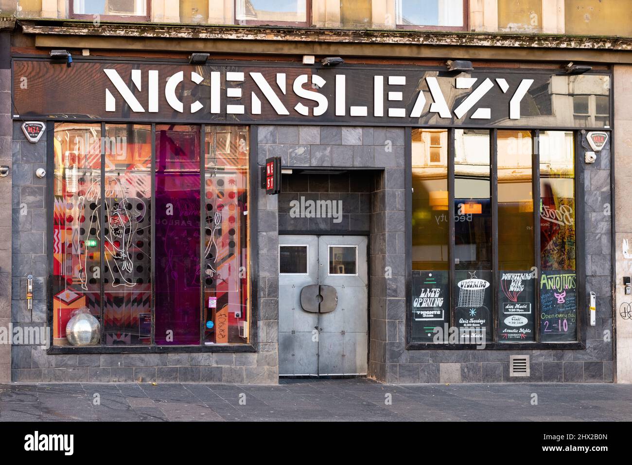 Schöne, n-sleazy Musik Veranstaltungsort Bar und Tanzclub, Sauchiehall Street, Glasgow, Schottland Großbritannien Stockfoto