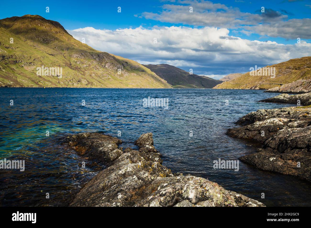 Killary Harbour, Connemara, County Galway, Irland. Stockfoto