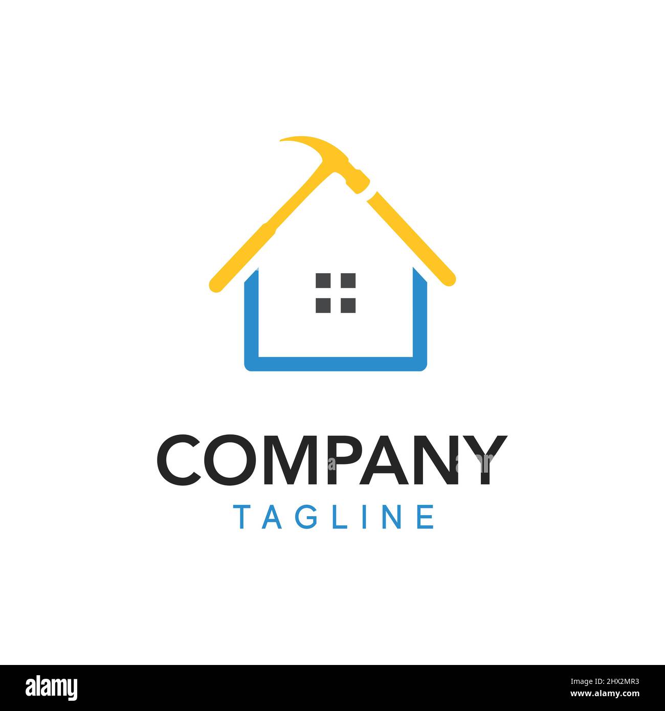 Ein cooles und einzigartiges Logo für ein Bauunternehmen Stock Vektor