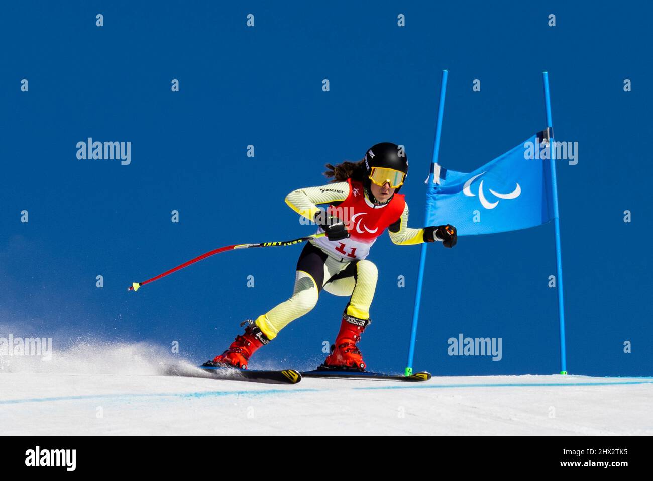 Yanqing (China) / National Alpine Center / 07.03.2022 para Ski Alpin / Kombination: RIEDER, Anna-Maria (GER) vom RSV MurNau (BAY), geboren am 02.02.2 Stockfoto