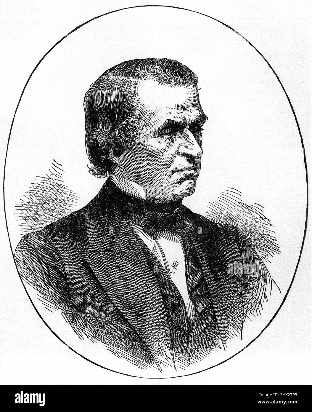Andrew Johnson diente als Abraham Lincolns Vizepräsident während Lincolns zweiter Amtszeit als Präsident der Vereinigten Staaten. Nach Lincolns Tod Stockfoto