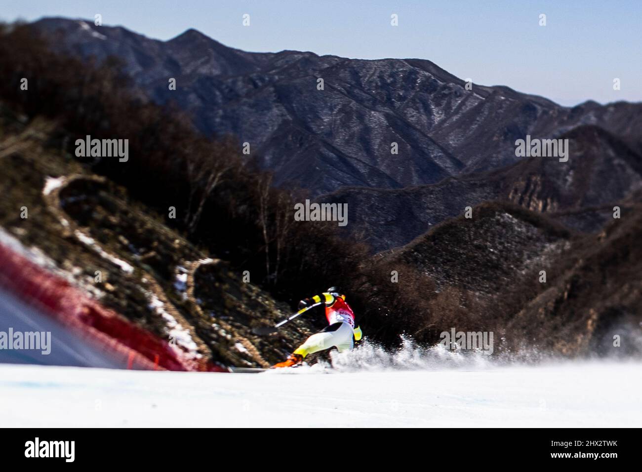 Yanqing (China) / National Alpine Center / 07.03.2022 para Ski Alpin / Kombination: KRESS, Leander (GER) vom TSV Friedberg (BAY), geboren am 25.01.20 Stockfoto