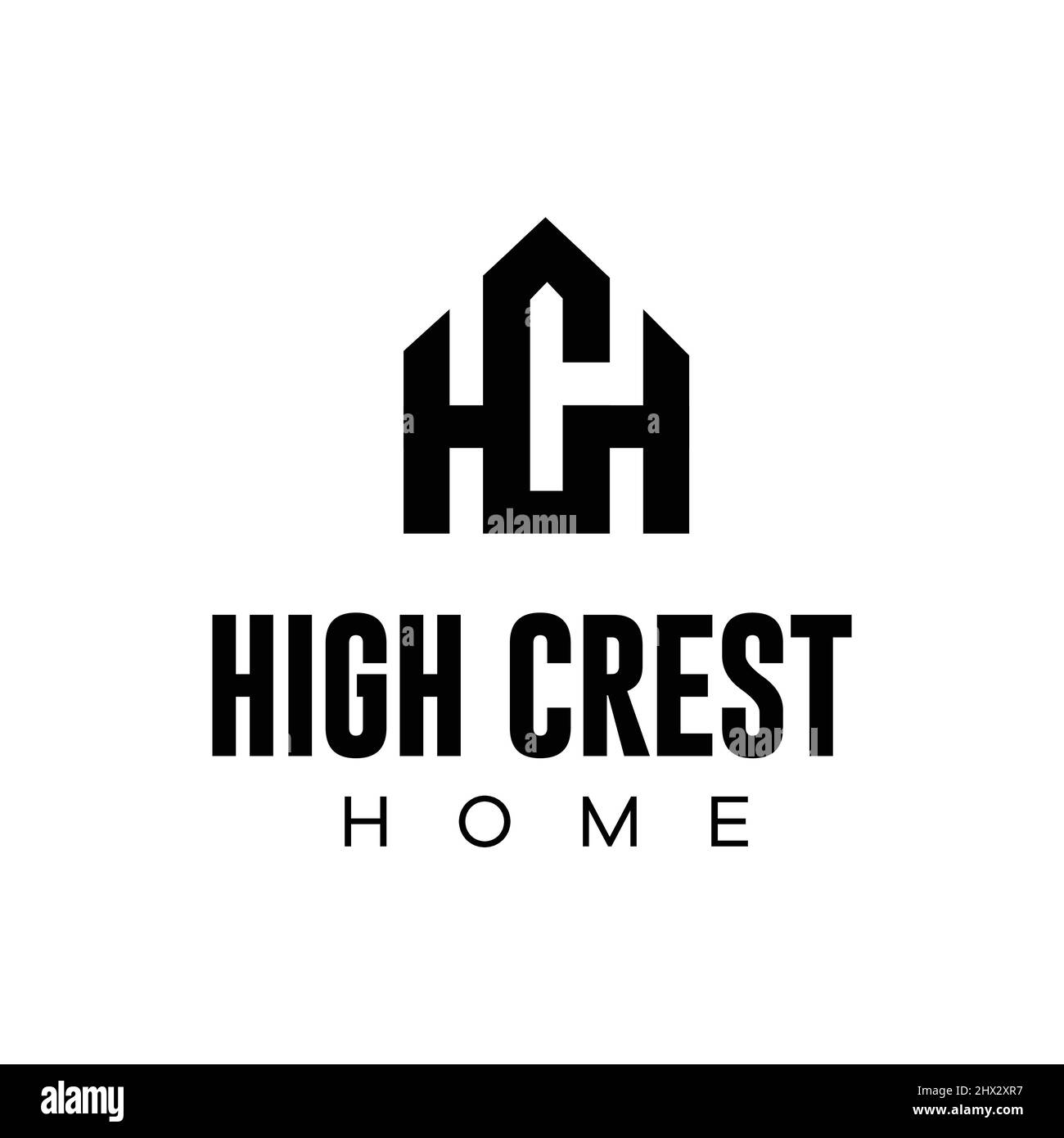 HCH Initial Logo für coole und moderne Immobilienunternehmen Stock Vektor