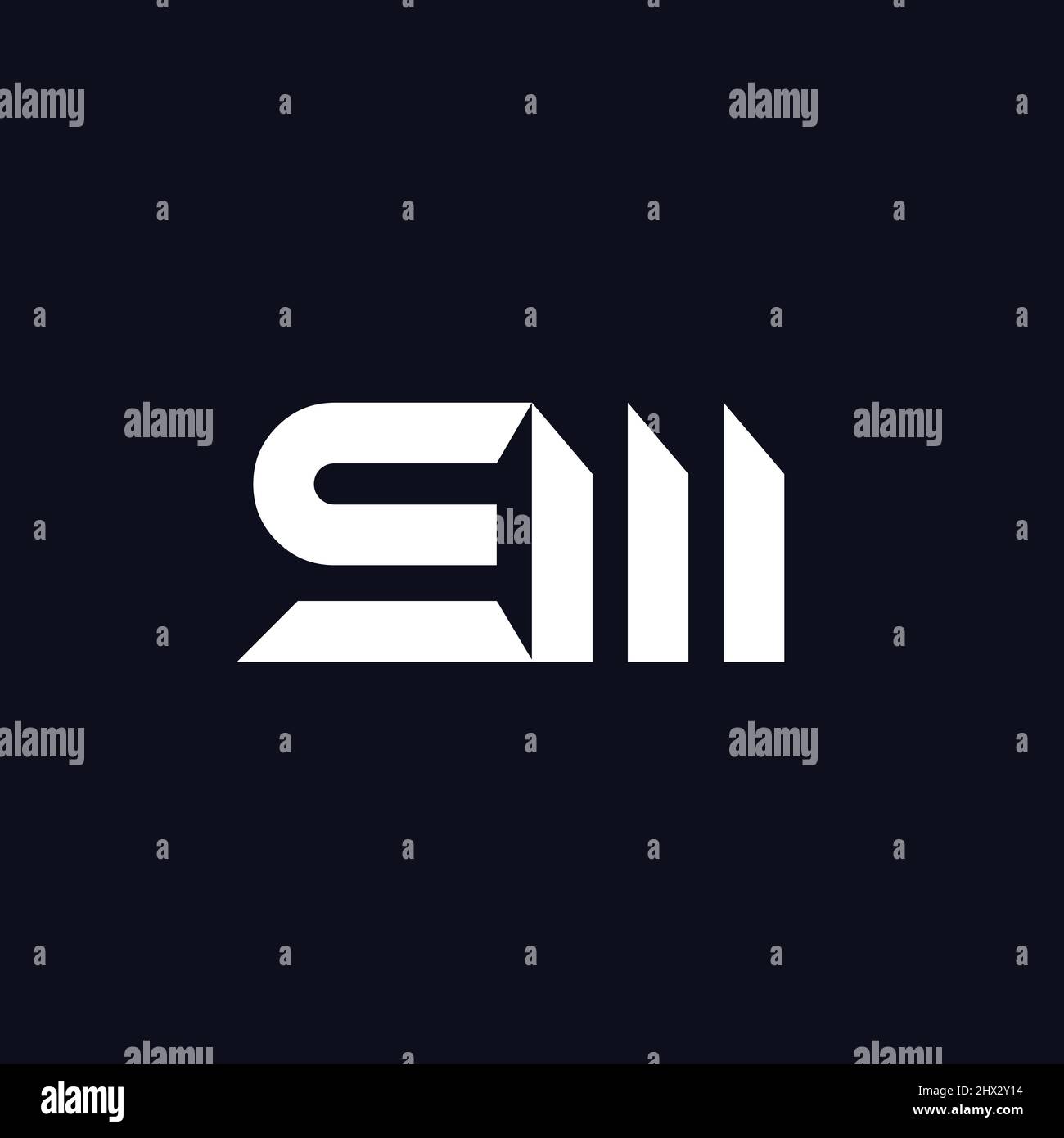 Coole und moderne Logo-Initialen SM Stock Vektor