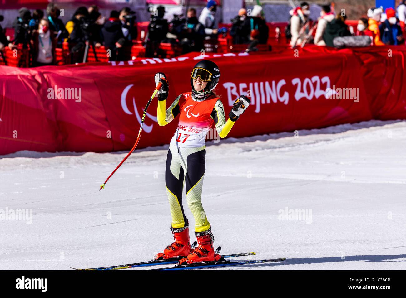 Yanqing (China) / National Alpine Center / 06.03.2022 para Ski Alpin, RIEDER, Anna-Maria (GER) vom RSV MurNau (BAY), geboren am 02.02.2000 in Garmisc Stockfoto