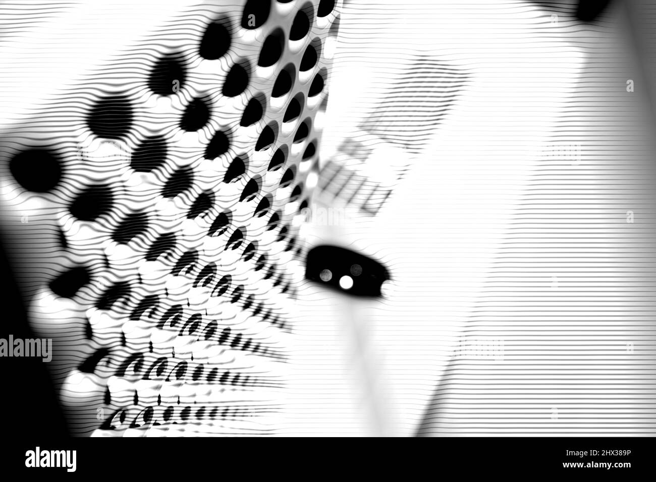 Mesh-Konzept von Workstation-Computer in Metaverse konzeptuelle Realität Imagination virtuelle und reale Welt - cybersapce hypothesierte Iteration des Internets, unterstützt persistente Online 3-D virtuelle Umgebungen Stockfoto